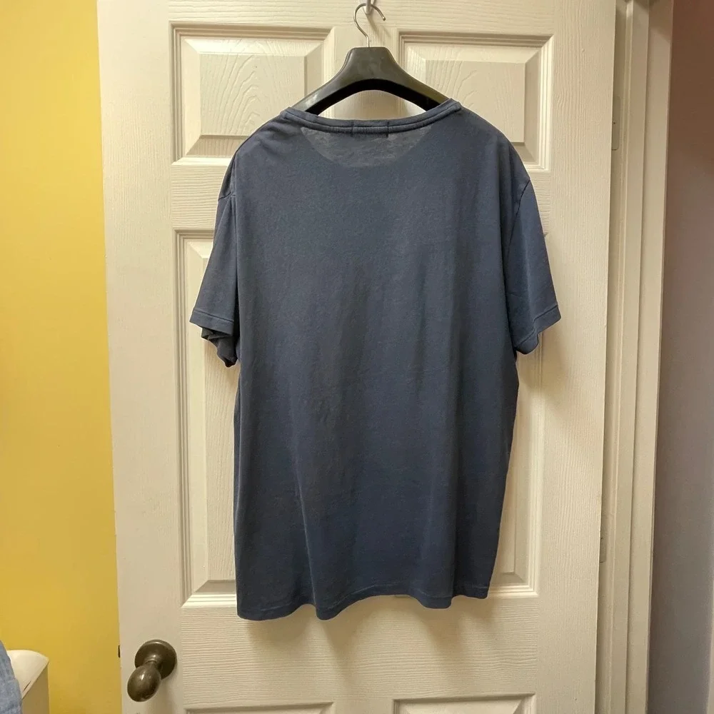 Polo Ralph Lauren Men's Size Large Navy‎ Painted Logo Graphic T Shirt